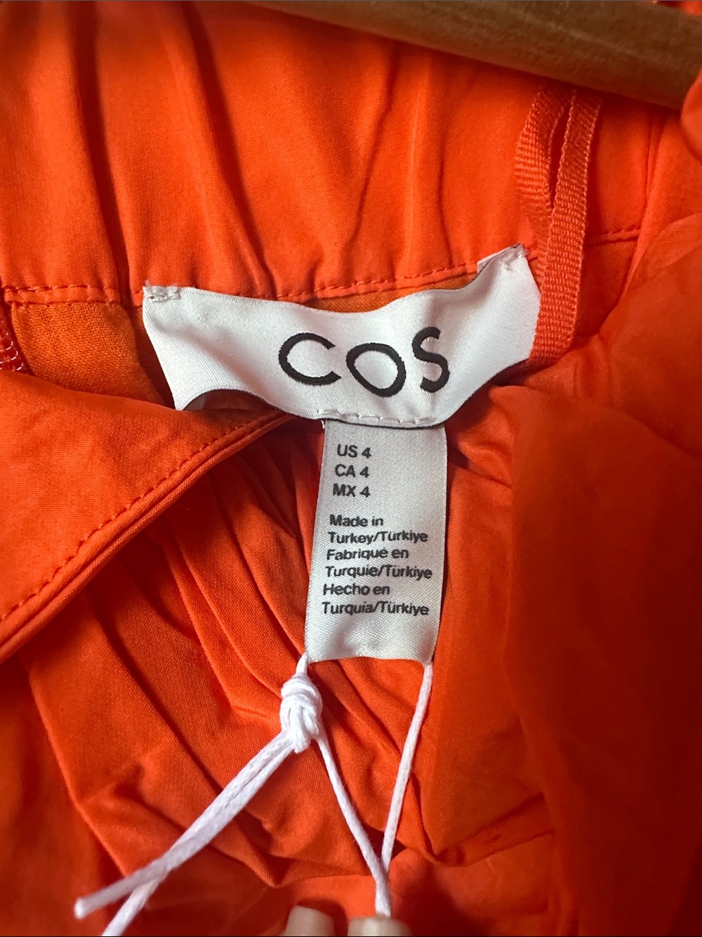 COS Bright Orange Off-Shoulder Ruffle Top - Picture 6 of 12